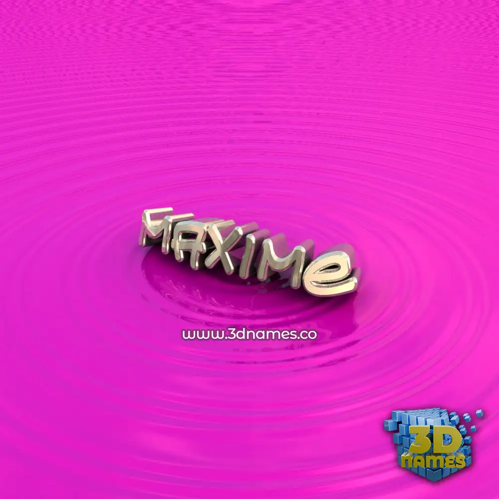 maxime in Pink Graffiti style - 3D name wallpaper
