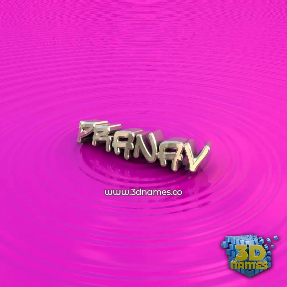 pranav in Pink Graffiti style - 3D name wallpaper