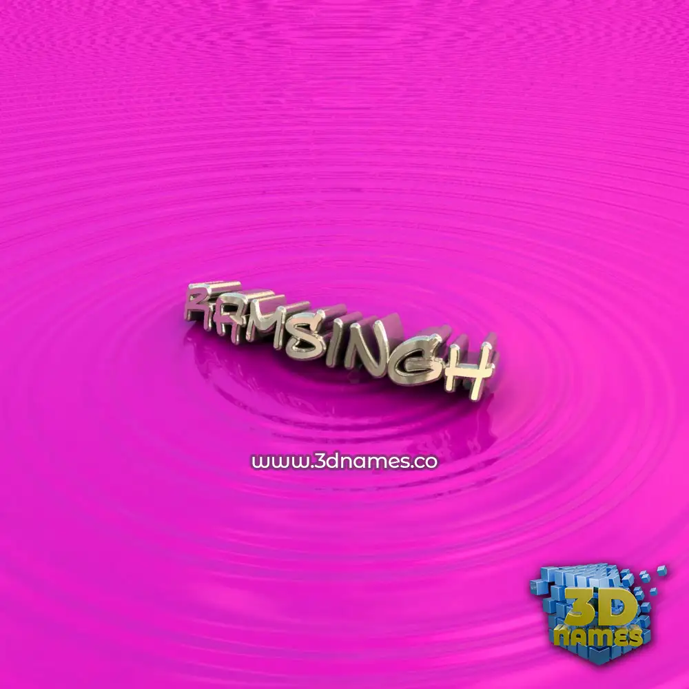 ramsingh in Pink Graffiti style - 3D name wallpaper