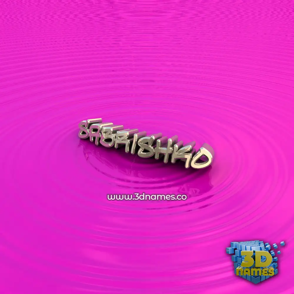 sabrishko in Pink Graffiti style - 3D name wallpaper