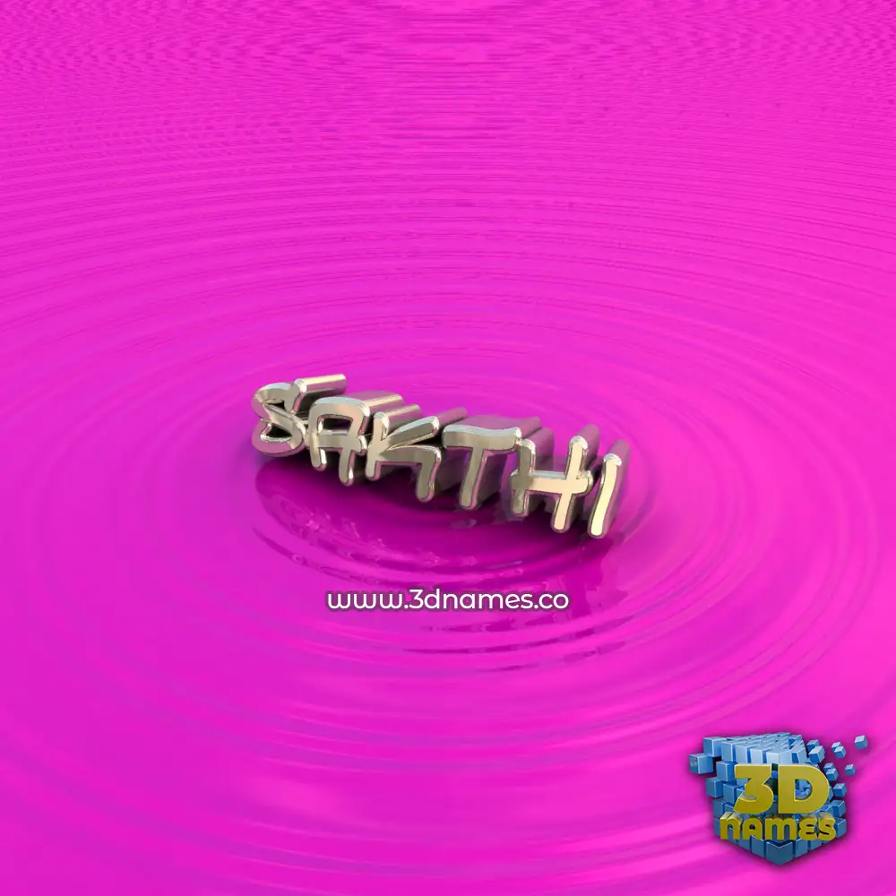sakthi in Pink Graffiti style - 3D name wallpaper