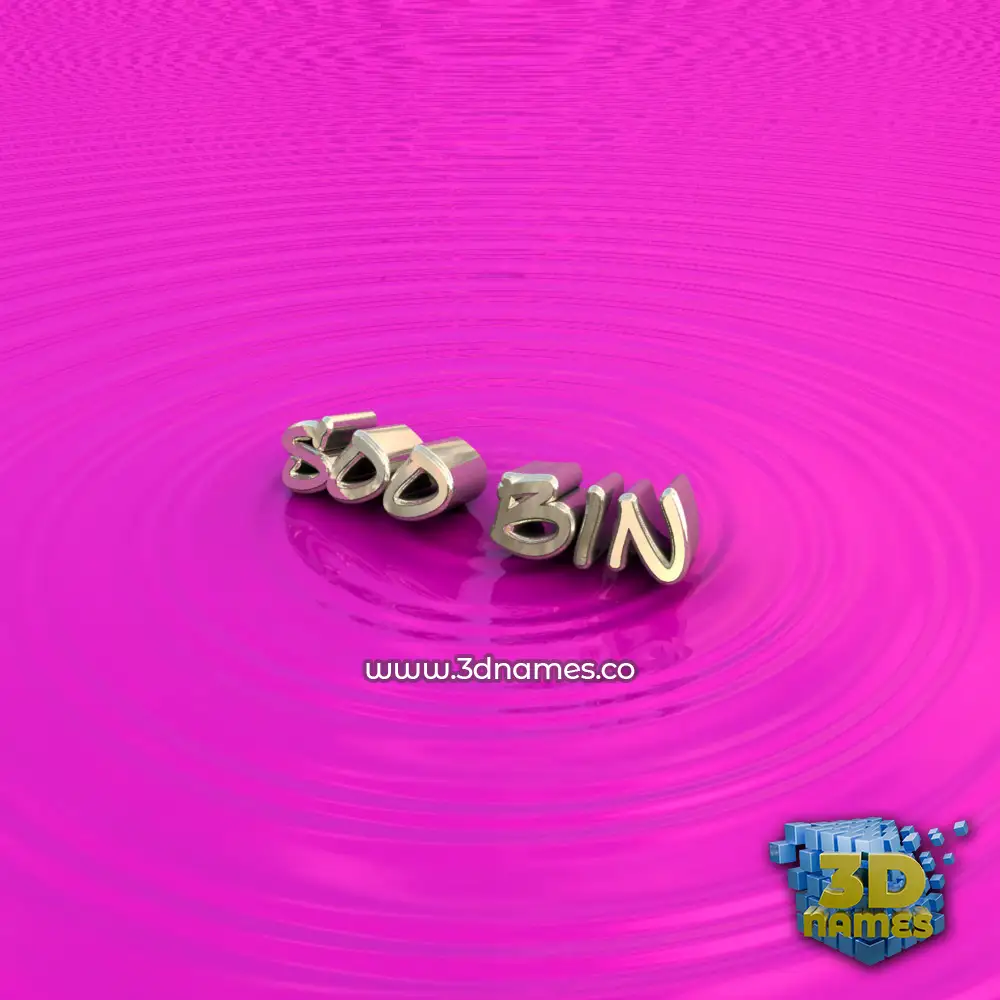 soo bin in Pink Graffiti style - 3D name wallpaper