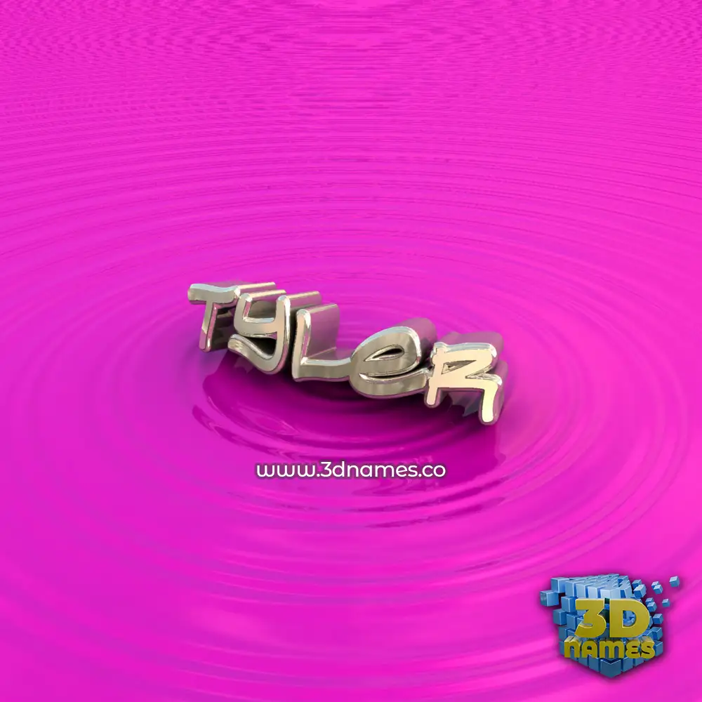 tyler in Pink Graffiti style - 3D name wallpaper