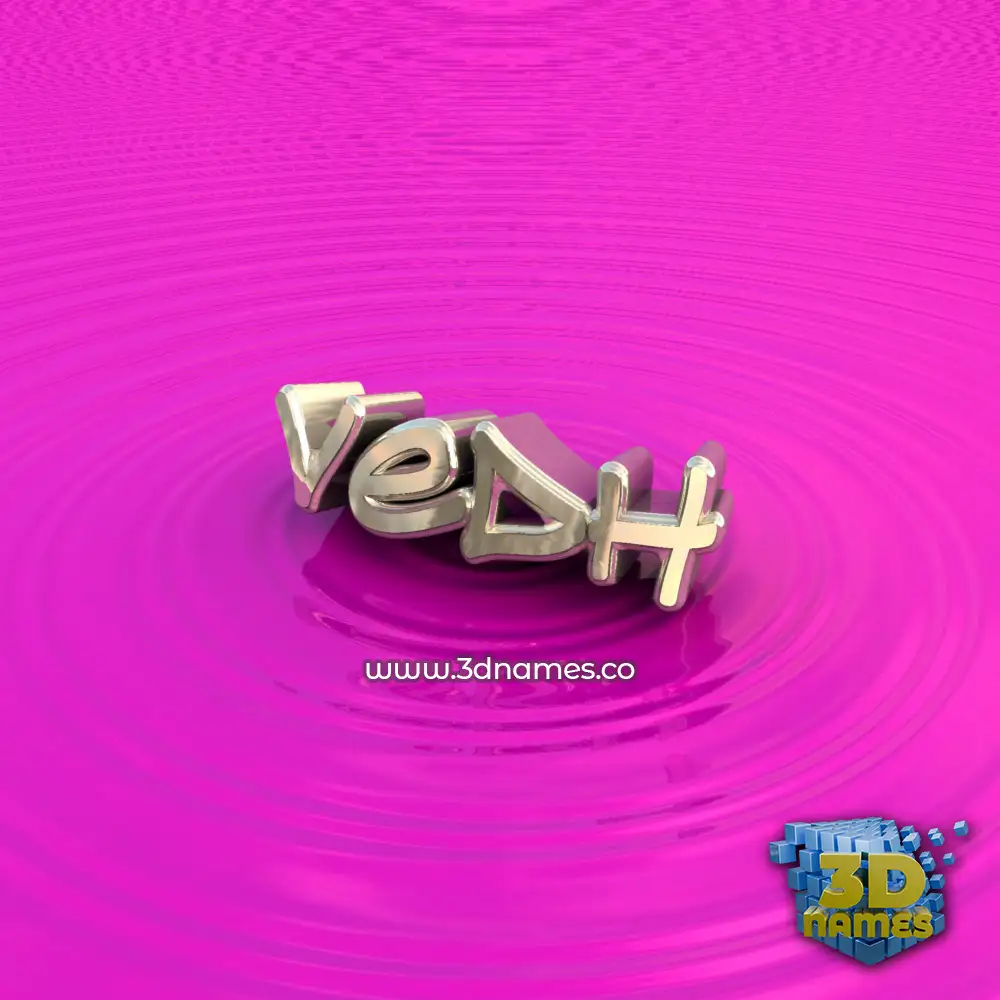 vedh in Pink Graffiti style - 3D name wallpaper