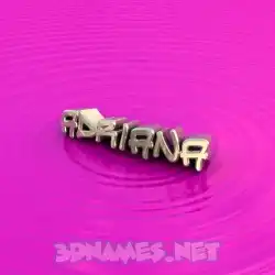 adriana in Pink Graffiti style - 3D name wallpaper