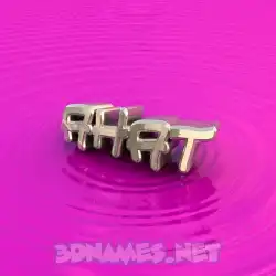 ahat in Pink Graffiti style - 3D name wallpaper