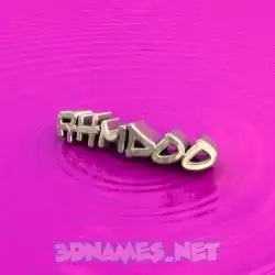 ahmdoo in Pink Graffiti style - 3D name wallpaper