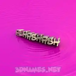 alhashash in Pink Graffiti style - 3D name wallpaper