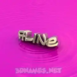 aline in Pink Graffiti style - 3D name wallpaper