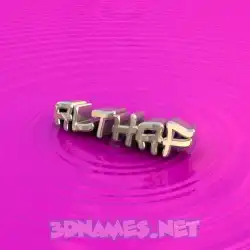 althaf in Pink Graffiti style - 3D name wallpaper