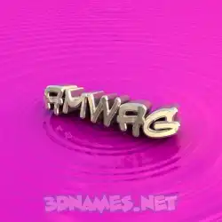 amwag in Pink Graffiti style - 3D name wallpaper