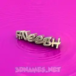 aneesh in Pink Graffiti style - 3D name wallpaper