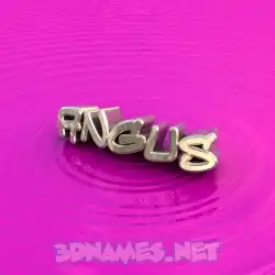 angus in Pink Graffiti style - 3D name wallpaper