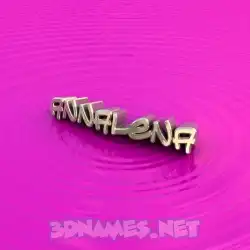 annalena in Pink Graffiti style - 3D name wallpaper