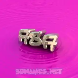 asa in Pink Graffiti style - 3D name wallpaper