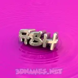 ash in Pink Graffiti style - 3D name wallpaper