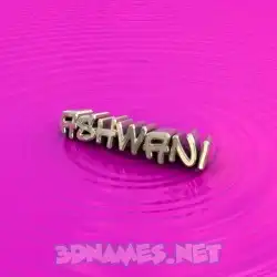 ashwani in Pink Graffiti style - 3D name wallpaper