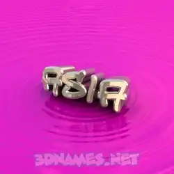 asia in Pink Graffiti style - 3D name wallpaper