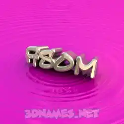 asom in Pink Graffiti style - 3D name wallpaper