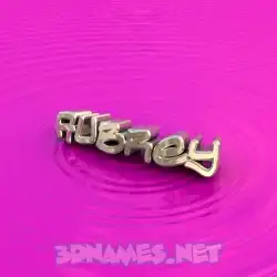 aubrey in Pink Graffiti style - 3D name wallpaper