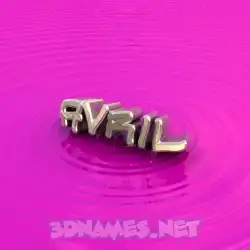 avril in Pink Graffiti style - 3D name wallpaper