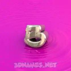 b in Pink Graffiti style - 3D name wallpaper