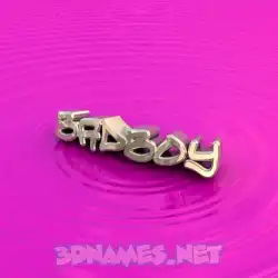 badboy in Pink Graffiti style - 3D name wallpaper