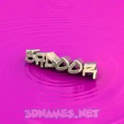 badoor in Pink Graffiti style - 3D name wallpaper
