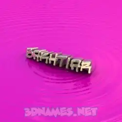 bakhtiar in Pink Graffiti style - 3D name wallpaper