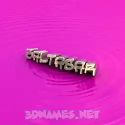 baltasar in Pink Graffiti style - 3D name wallpaper