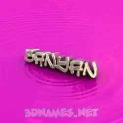 banyan in Pink Graffiti style - 3D name wallpaper
