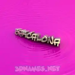 barcalona in Pink Graffiti style - 3D name wallpaper
