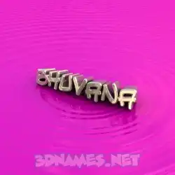 bhuvana in Pink Graffiti style - 3D name wallpaper