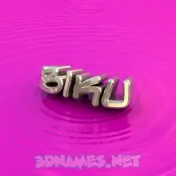 biku in Pink Graffiti style - 3D name wallpaper