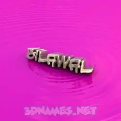 bilawal in Pink Graffiti style - 3D name wallpaper