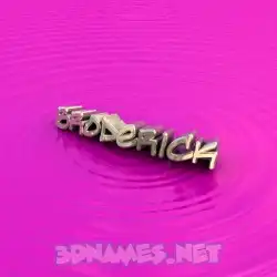 broderick in Pink Graffiti style - 3D name wallpaper