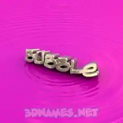 bubble in Pink Graffiti style - 3D name wallpaper