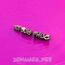bui duy phuc in Pink Graffiti style - 3D name wallpaper