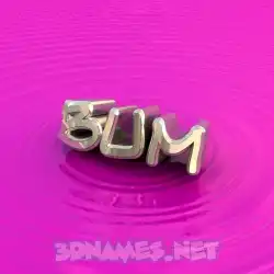 bum in Pink Graffiti style - 3D name wallpaper