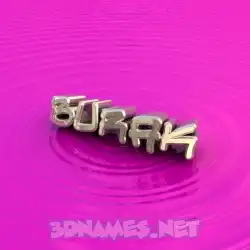 burak in Pink Graffiti style - 3D name wallpaper