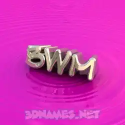 bwm in Pink Graffiti style - 3D name wallpaper