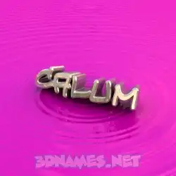 calum in Pink Graffiti style - 3D name wallpaper