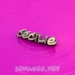 cecilie in Pink Graffiti style - 3D name wallpaper