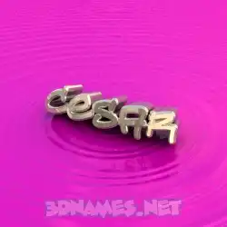 cesar in Pink Graffiti style - 3D name wallpaper