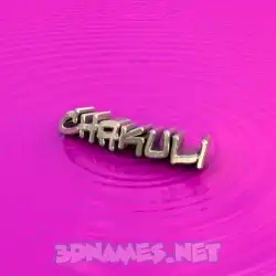 chakuli in Pink Graffiti style - 3D name wallpaper