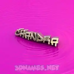 chandra in Pink Graffiti style - 3D name wallpaper