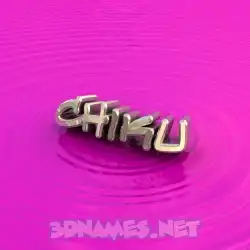 chiku in Pink Graffiti style - 3D name wallpaper