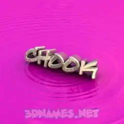 chook in Pink Graffiti style - 3D name wallpaper