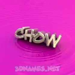 chow in Pink Graffiti style - 3D name wallpaper