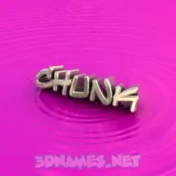 chunk in Pink Graffiti style - 3D name wallpaper